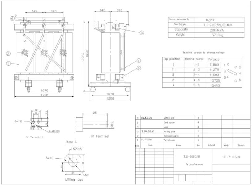 11kV 33kV Dry Type Transformer