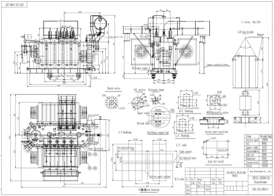 Three Phase Outdoor Power Distribution Transformer